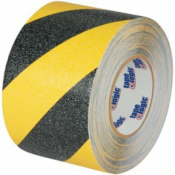 4'' x 60' Black/Yellow Striped Heavy-Duty Tape Logic Anti-Slip Tape, Bsc Preferred, Mfr#: S-13766